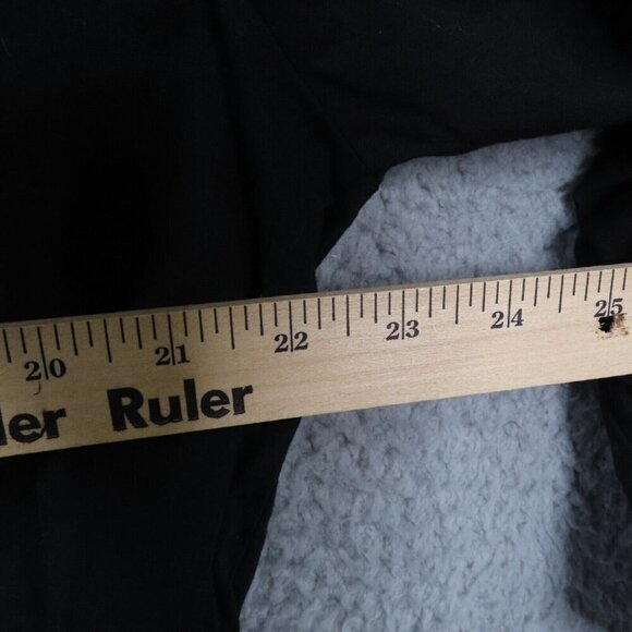 ASTR the Label Dress Large Black Ruched Long Sleeve Flounce Tiered V Neck Button - Picture 5 of 11